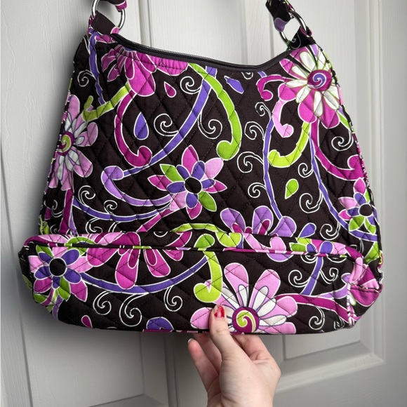 NWT Vera Bradley Purple Punch Lisa B Shoulder Bag – Retired Rare Pattern - Picture 10 of 11